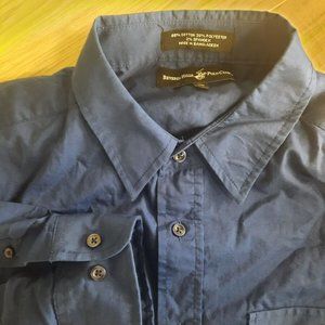Beverly Hills Polo Club Men's XL Blue Button Front Long Sleeve Shirt